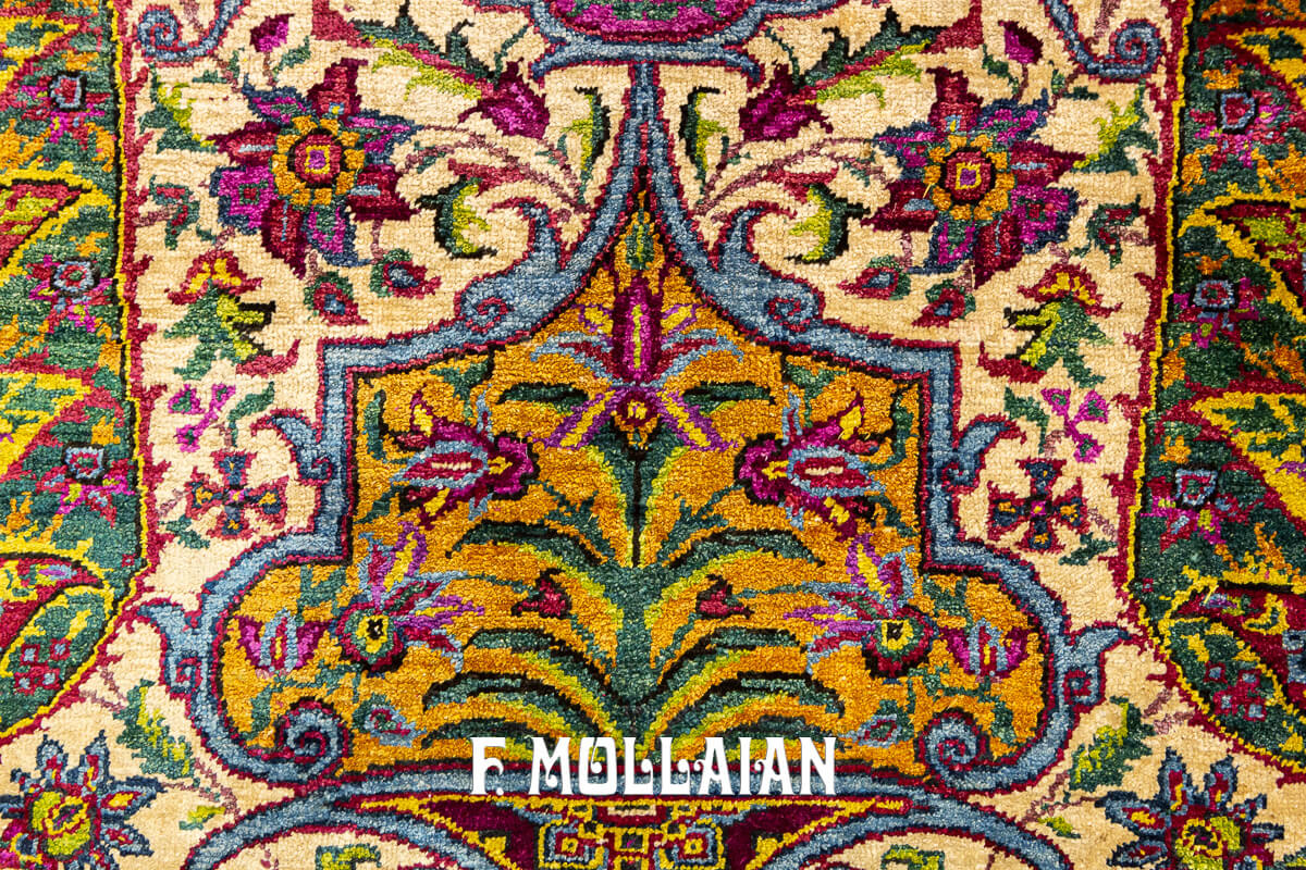 Rare Rug Farahan Silk Signed “Zel Al-Soltan” n°:705694